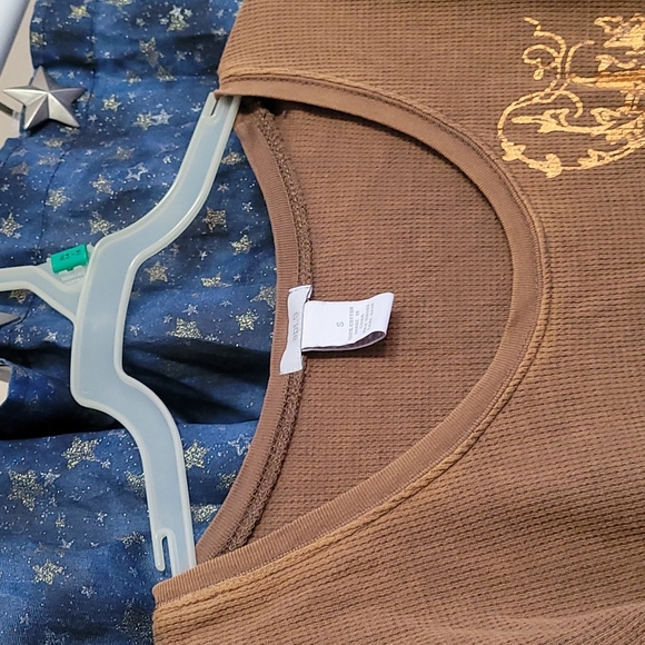 🍂3/$10 Apt. 9 Brown "Pure Love" Long-sleeve Waffle-knit Top - Picture 9 of 11